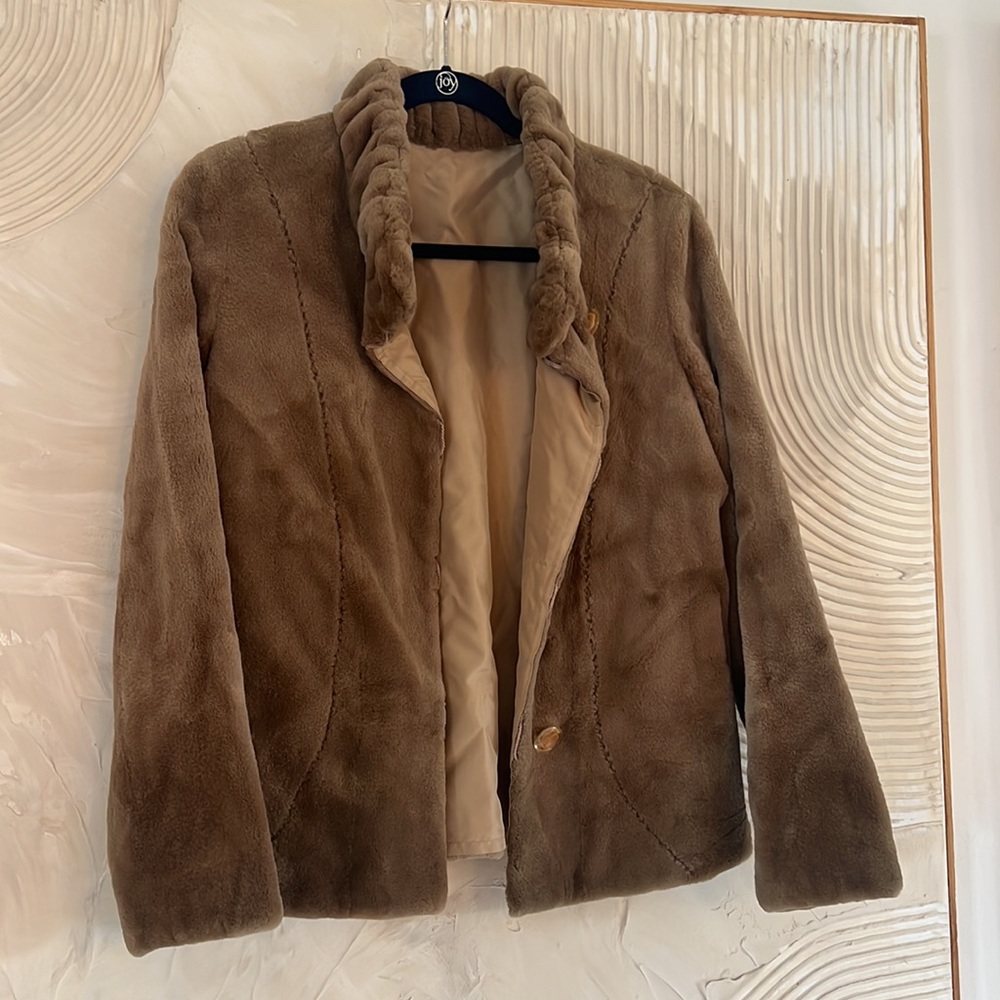 Vintage 70’s fur jacket reversible size small